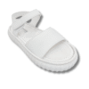 sandalias acorchadas con velcro blanco