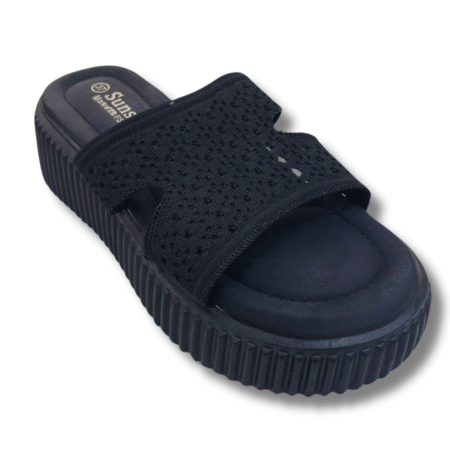 sandalias elasticas negro