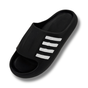 Chanclas de Cuatro Rayas para Hombre negro