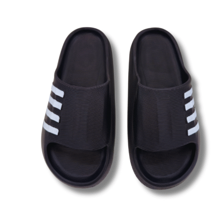 Chanclas de Rayas para Hombre - Negro, 40-41