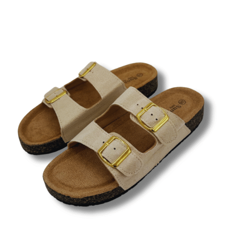 Sandalias Bio Ajustables para Mujer – Comodidad y Estilo en Verano - Beige, 41