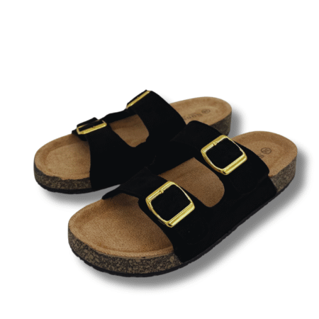 Sandalias Bio Ajustables para Mujer – Comodidad y Estilo en Verano - Negro, 40