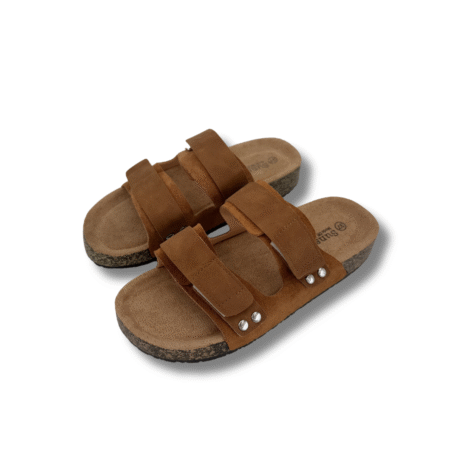 sandalias bio de velcro camel