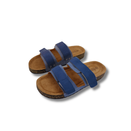 sandalias bio de velcro azul