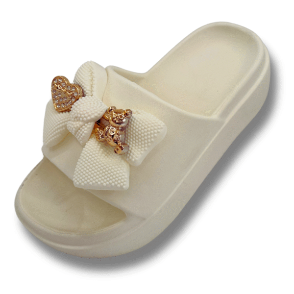 Sandalias de Oso con Suela Gruesa blanco