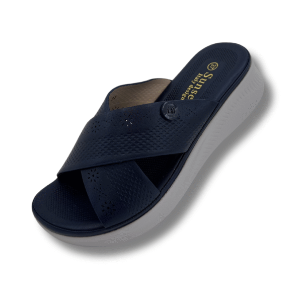 sandalias ortopedicas cruzadas azul