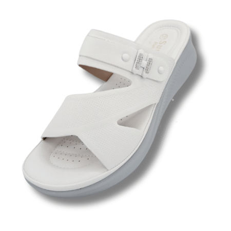 sandalias ortopedicas blancas