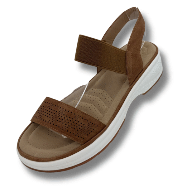sandalias banda elástica camel