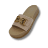 sandalias planas con diseño bb color beige