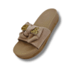 sandalias de mujer antideslizantes con llavero de oso beige