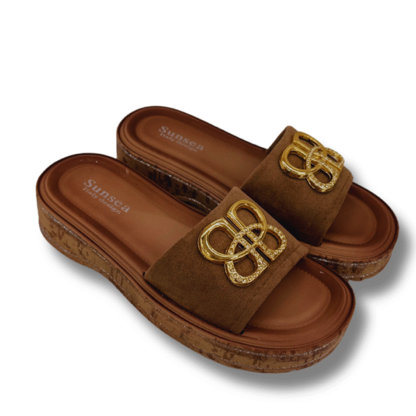 sandalias de mujer mariposa kakhi