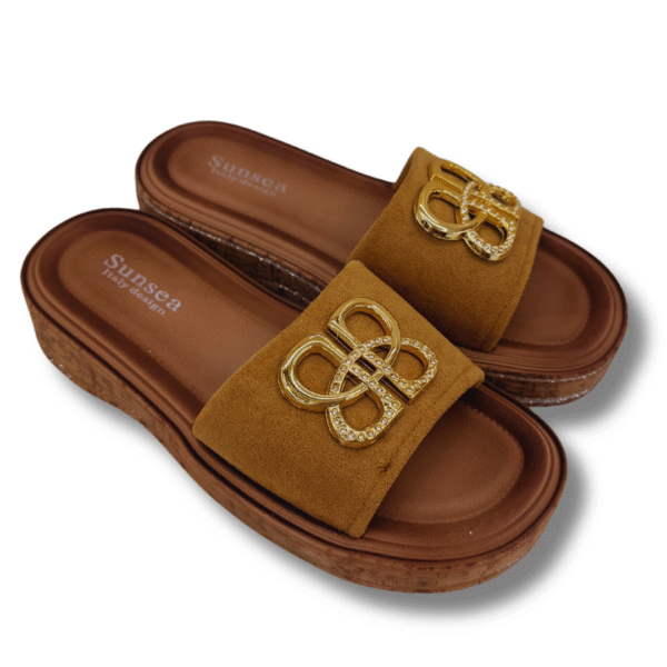 sandalias de mujer mariposa camel