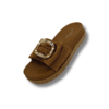 Sandalias con Círculo Dorado camel