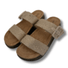 sandalias de dos palas color beige