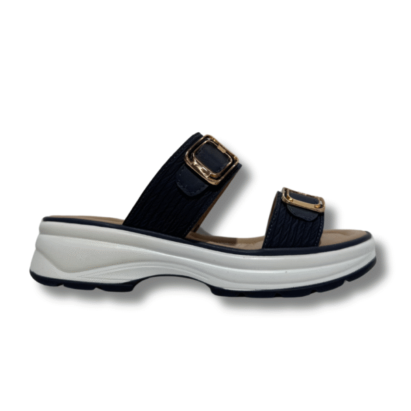 sandalias doble cadena azul