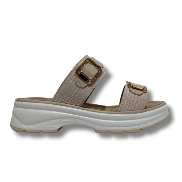 sandalias doble cadena beige