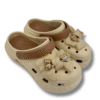 zuecos de oso con lazo de color beige