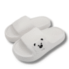 chanclas de oso blanco mujer frontal