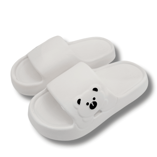 chanclas de oso blanco mujer frontal