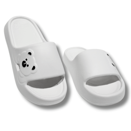 chanclas de oso blanco mujer