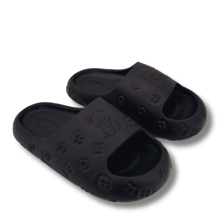chanclas divertidas mujer negro