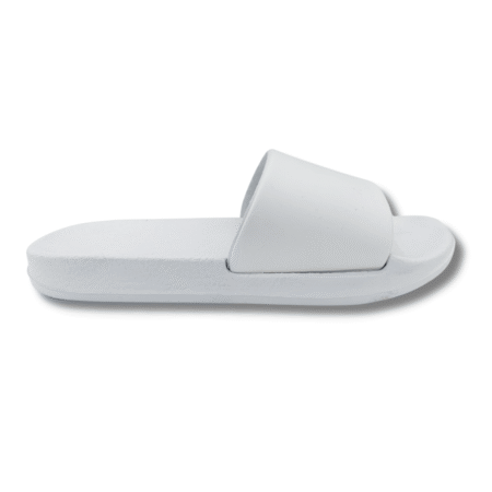 Chanclas Básicas Planas para Hombre – Ligeras y Antideslizantes - Blanco, 45