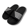 chanclas con rayas de hombre negro