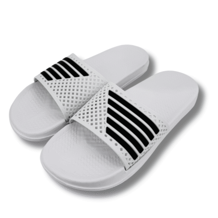 chanclas basicas de rayas para hombre blanco