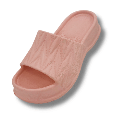 sandalias de goma con plataforma mujer rosa