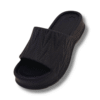 sandalias de goma con plataforma mujer negro
