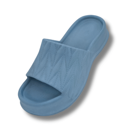 sandalias de goma con plataforma mujer azul