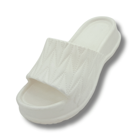 sandalias de goma con plataforma mujer blanco