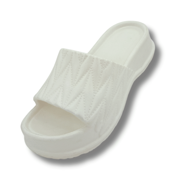 sandalias de goma con plataforma mujer blanco