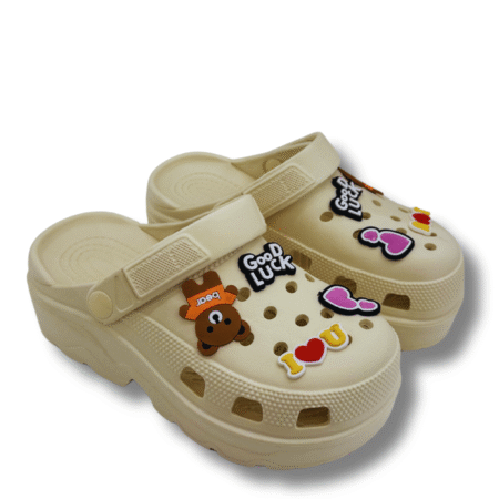 zuecos de plataforma mujer cómodos beige