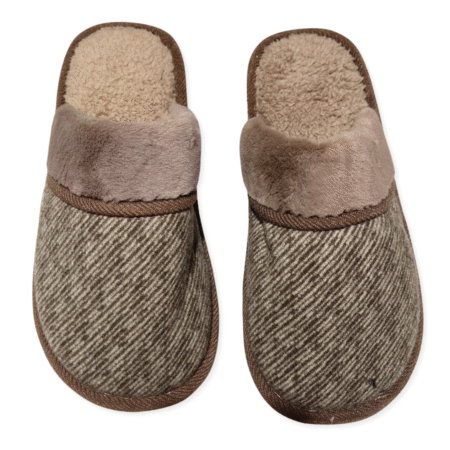 Pantuflas de Hombre Calientes con Pelito color marron