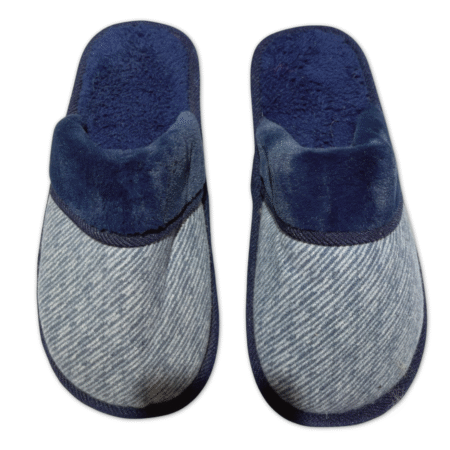 Pantuflas de Hombre Calientes con Pelito color azul