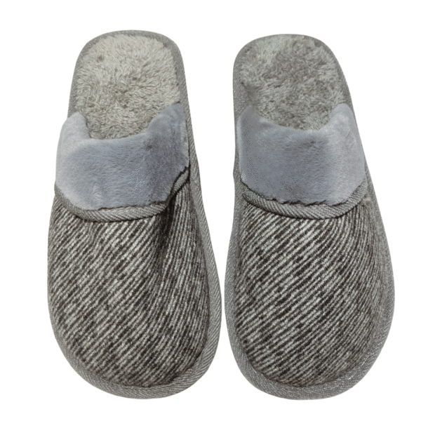 Pantuflas de Hombre Calientes con Pelito gris