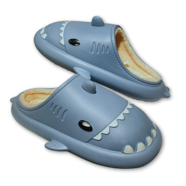 zapatillas de tiburón hombre con pelito color azul