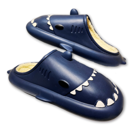 zapatillas de tiburón hombre con pelito color azul marino
