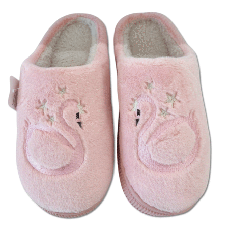 zapatillas de casa cisne elegantes pelito antideslizante ROSA