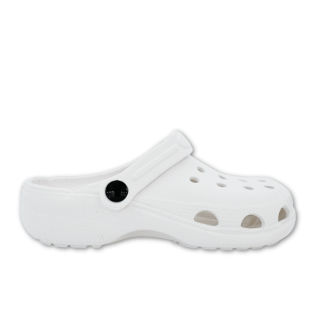 Zuecos de goma blanco básicos para trabajo antideslizantes