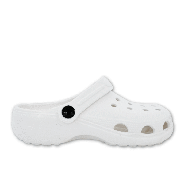 Zuecos de goma blanco básicos para trabajo antideslizantes