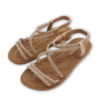 sandalias tiras brillantes rosa