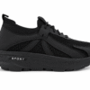 Zapatillas deportivas de hombre negras ligeras y transpirables
