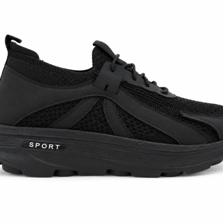 Zapatillas deportivas de hombre negras ligeras y transpirables
