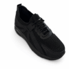 Zapatillas deportivas de hombre negras ligeras y transpirables DERECHA