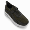 Zapatillas deportivas de hombre verde derecha ligeras y transpirables