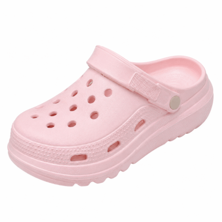Zuecos de mujer rosa con plataforma