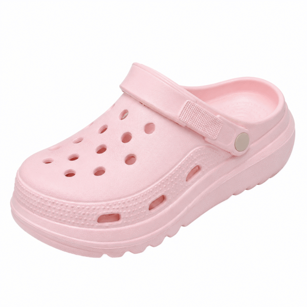 Zuecos de mujer rosa con plataforma